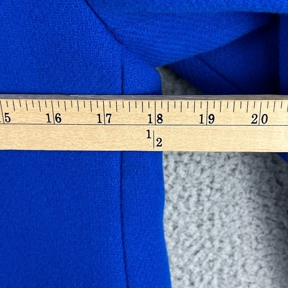J. CREW Italian Stadium Cloth Lodge Italian Wool Coat Quilt Lined Blue Womens 6P - Picture 12 of 14